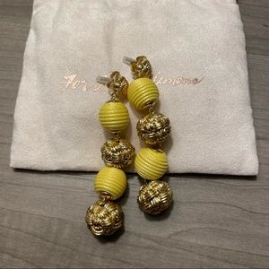 For Love and Lemons Ball Drop Earrings, Canary Yellow